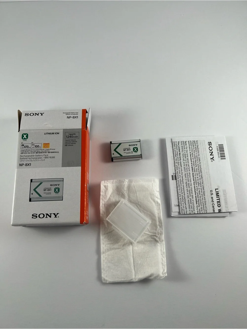 Sony NP-BX1/M8 3.6V 1240mAh Rechargeable Lithium-Ion Battery